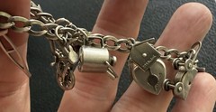 Vintage Sterling Silver Guilloche Hearts Turtle Articulated 19 Charms 44g