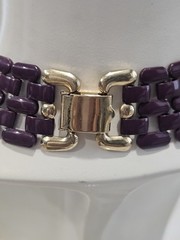 Vintage 1980s Napier Eggplant Purple Chain Link Necklace