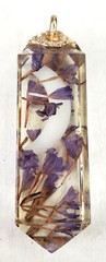 Vintage Lucite Pendant Dried Lavender and What Looks Like a Moon @ trueblue0080