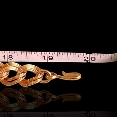 Vintage Monet Gold Tone Large Textured Double Link Collar Necklace 20in Retro