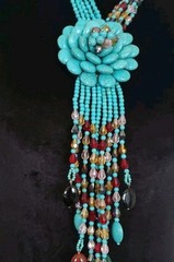 Joan Rivers RETIRED “Starlet Style ” Lariat Necklace In Faux Turquoise