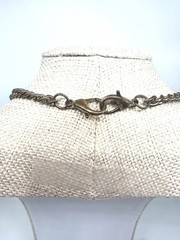 Vintage-style gold-tone curb chain statement bib necklace, Punk Measures 18″(G1)