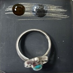 Vintage Southwest NA Style TESTED UNMARKED Sterling Silver Turquoise Ring Sz 7