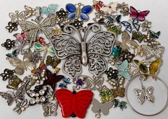 Lot Vtg & Modern Butterfly Pendants Charms Findings Jewelry Craft Repurpose