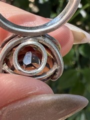 7 Carat Smoky Topaz Ring 800 Silver Vintage Size 6.75 High Profile Estate Piece