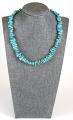 Vintage Turquoise Nugget 16″ Necklace Choker Sterling Silver 51.49 g Southwest