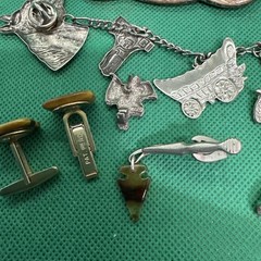 Grandpa’s Men’s Estate Lot Western Buckle Saddle Schwinn Arrowhead Tie Tack Etc