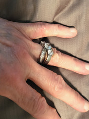 Vintage Gold and Silver Zirconic Ring