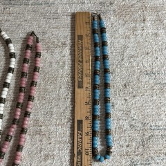 Vintage Women’s Native American Necklaces 3 Piece 10.5″ Glass Bead Leather