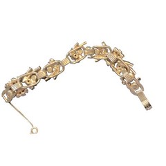 Rare Julianna Vintage D &E Vintage Pink &Blue Rhinestones On Clasp 5 Link Brac