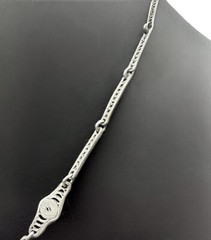 Vtg Delicate SILVER FILAGREE Flower Necklace 16.50” 12g India 40s-50s 🔥!SALE!🔥