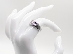 Custom $6000 3 ROW 1ct VS H Natural Diamond Platinum 8mm Wedding Band Ring 13g