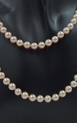 48″ GENUINE MALLORCA SPAIN ISLAND HAND KNOTTED STRING SIMULATED PEARLS BOX COA