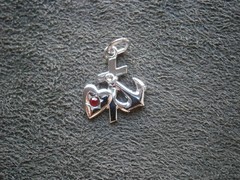 Faith Hope Love / Charity Vintage Shiny Sterling Silver Charm Pendant 1.1g