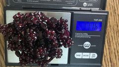 Vintage Garnet Beaded Necklace Burgundy Bohemian Cluster 27″ 77GR Estate