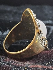 Gold Plated Rose Quartz Ring 03Rg