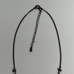 Signed N A Necklace, Single Rhinestone Flower Centerpiece