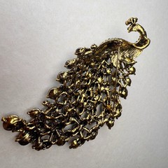 Vintage Rhinestone Brooch Lot 8pc Peacock Blue Crystal Sparkle Statement Mix