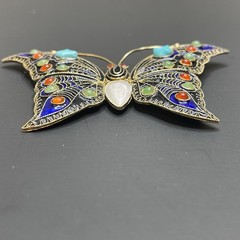 Metropolitan Museum Art Butterfly Cleo Brooch Sterling Silver 3.25″ MMA 1992