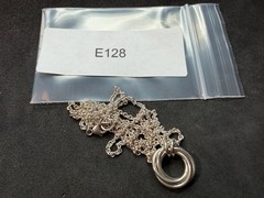 7.99g Vintage Sterling Silver 925 Circular Link Pendant Chain Necklace 28 in M