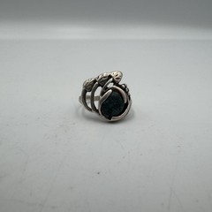Sterling Silver 925 Vintage 16.89mm Blue Stone Sz 6.25 Ring 4.7g