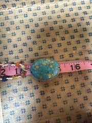 Bohemian Natural Stone Gem Pendant Necklace Turquoise Pendant ￼