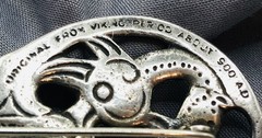 Vtg DAVID – ANDERSEN Saga Series Viking Sterling Key Brooch -Design from 900 AD