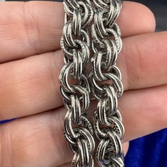 Vintage Lariat Necklace Silver Tone Tassel 40”