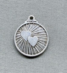 Vintage Sterling Silver Couple Charm Love Hearts