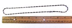 FAS Twisted Herringbone Necklace 20″ Long Chain Vintage Sterling Silver Patina