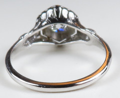 Antique Art Deco 1920’s Diamond Engagement Ring 18KW Size 6 UK-L1/2 EGL USA