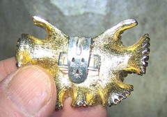 Vintage S.G. D’OR Dress or Shoe Clip On gold tone Flower or Leaf