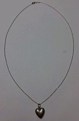 Vintage 18in Sterling Heart Necklace 925 Silver Tested