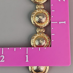 Vintage Monet Bracelet Round Linked Gold Tone 6.75″