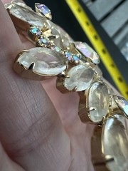  Vintage Juliana Aurora Borealis Rhinestone Brooch PIN Flower shaped Gold Tone