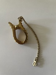 Vintage 1950s 1970s Chain Detail Glove Clip Gold Tone