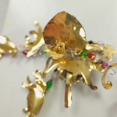 Lunch at the Ritz Earrings Jungle Preserve Signed Clip On