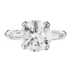 IGI Certified 3.00 Carat Diamond Platinum Engagement Ring