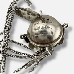 Vintage Norwegian Sterling Silver Signed Pendant Necklace 24″ Mystical Design