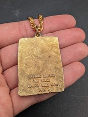 1968 Another Mother for Peace Anti War Vietnam Gold Tone Pendant 25″ Necklace