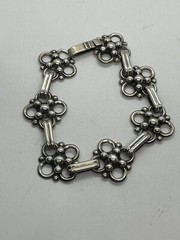 Scholle 830s Silver bracelet Norway Norwegian vintage estate Art Nouveau 1857