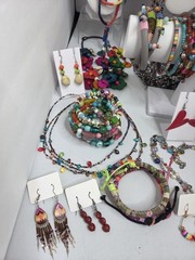 67pc Maximalist Jewelry Bundle Eclectic Mixed Media, Rainbow Beads, Summer Pride