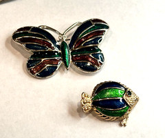 JJ AVON BUTTERFLY FISH DUCK BIRD TEDDY BEAR BEE BAMBOO BROOCH BRACELET LOT 11 EU