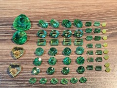 Uranium Glass Rhinestone Lot