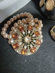 Vintage 2 Modern Costume Jewelry Necklaces Bracelets Earrings And More Amber Lot