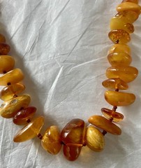 Baltic Amber Necklace Rare Egg Yolk Honey Cognac Yellow Butterscotch VTG 62.4g