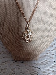 Shank Gold Nugget Pend Necklace