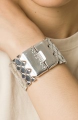 Vintage Givenchy Wide Hexagon Link Bracelet Signed
