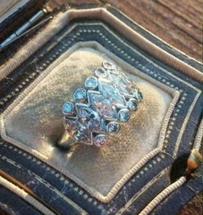 Art Deco Antique Vintage 3.50 Ct White Diamond Wedding Ring 925 Sterling Silver