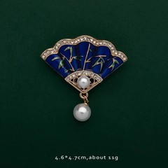 Vintage Brooch Enamel Pin Pearls Vintage Flower Brooch Plant Animal Insect Fruit